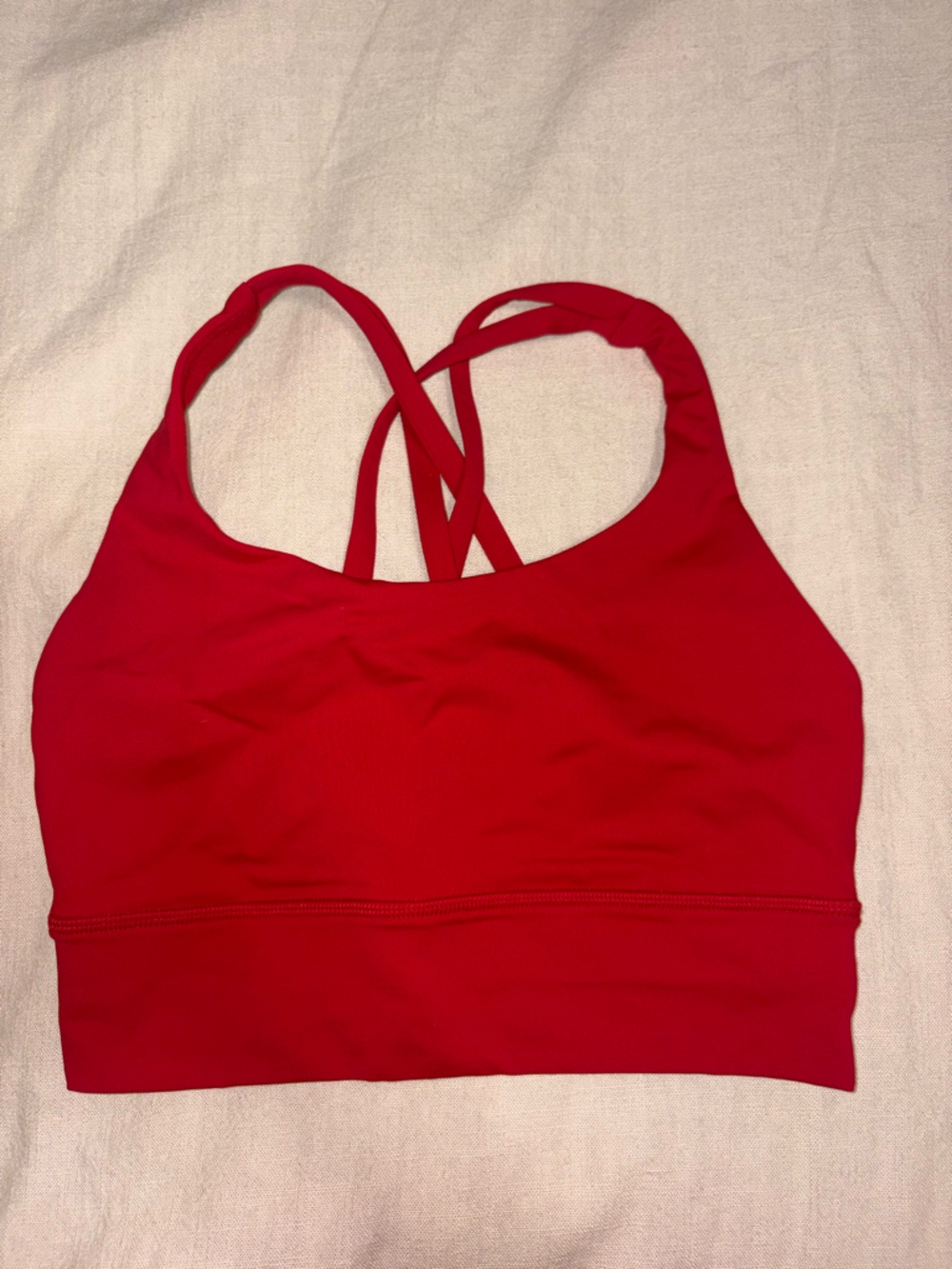Lululemon Red Longline Energy Sports Bra 4 - Picture 3 of 5